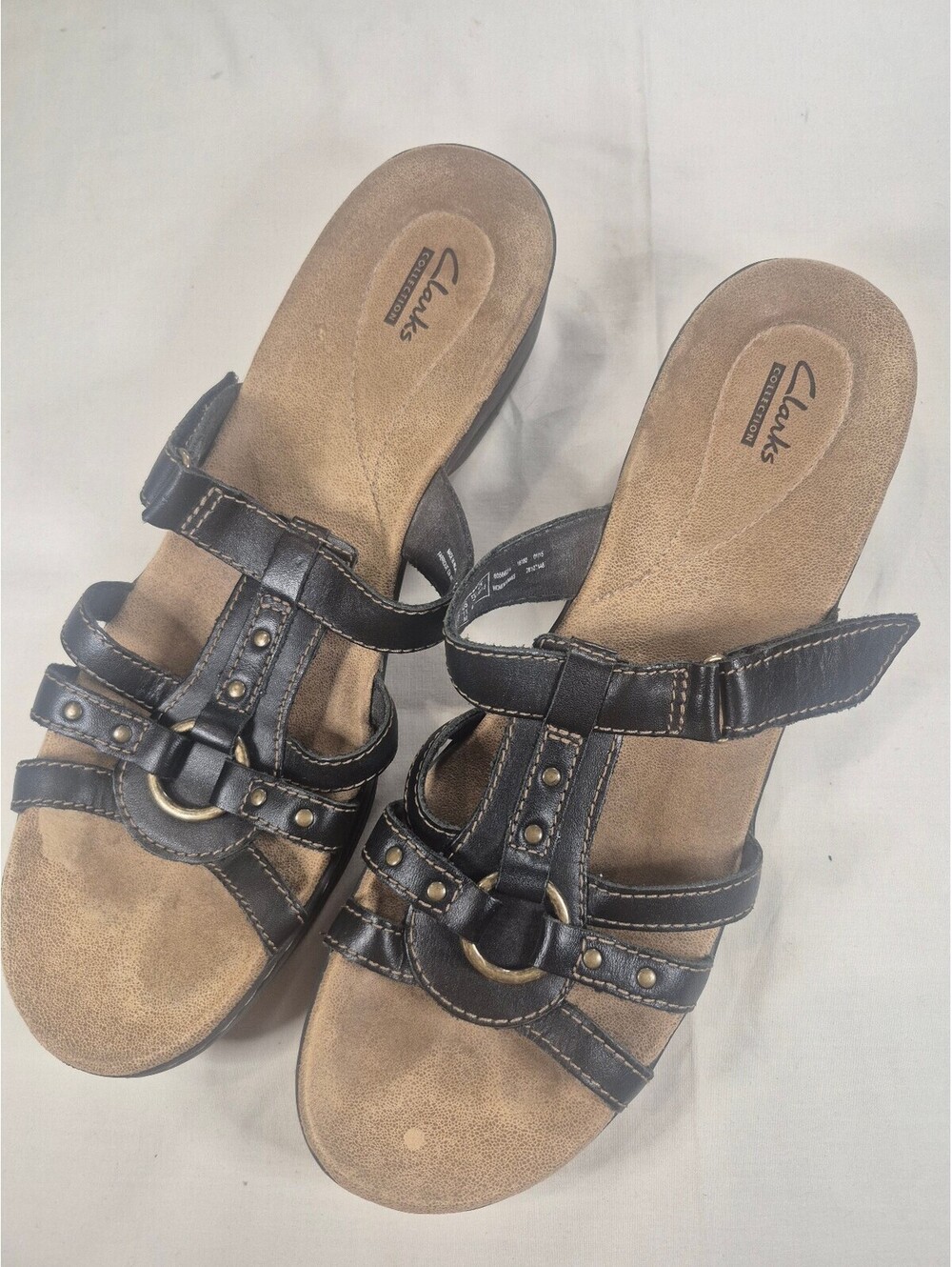 Clarks Bendables Black Sandals Size 11M US